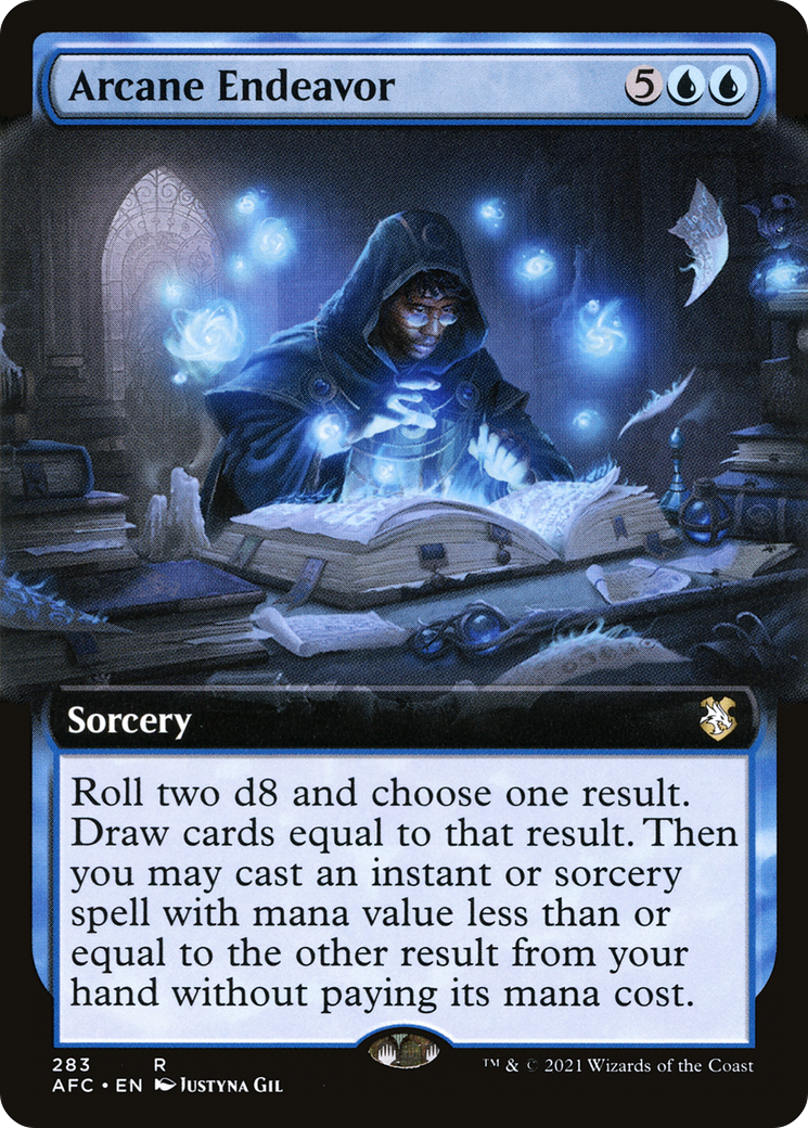 Arcane Endeavor (Extended Art) (283) - Forgotten Realms Commander