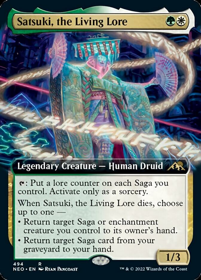 Satsuki, the Living Lore (Extended Art) [Kamigawa: Neon Dynasty] | Silver Goblin