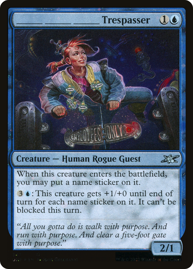 _______ _______ _______ Trespasser (Galaxy Foil) (347) Foil - Unfinity