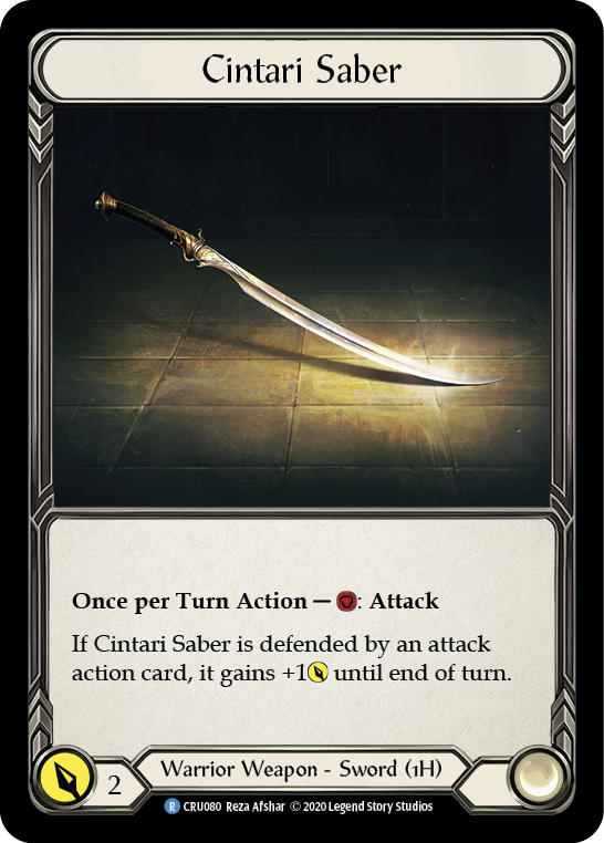 Cintari Saber [CRU080] (Crucible of War)  1st Edition Cold Foil | Silver Goblin