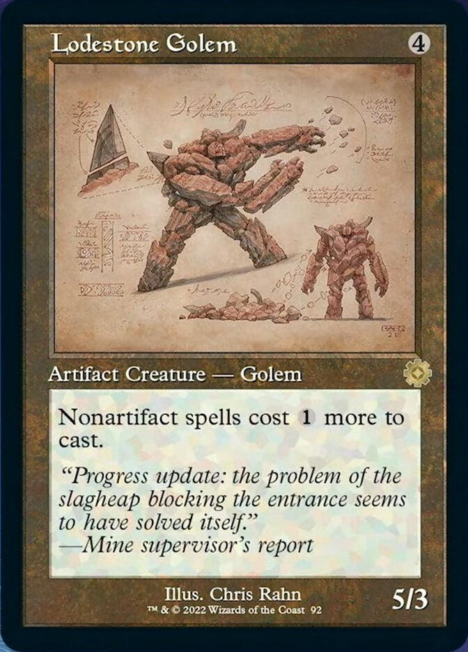 Lodestone Golem (Retro Schematic) [The Brothers' War Retro Artifacts] | Silver Goblin