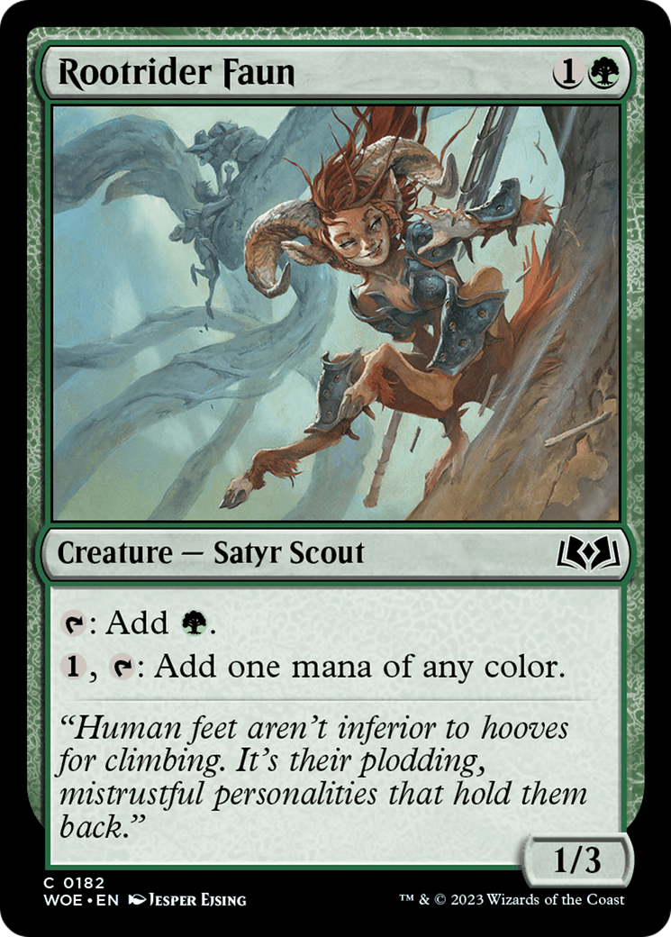 Rootrider Faun (182) Foil - Wilds of Eldraine