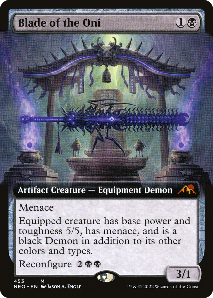 Blade of the Oni (Extended Art) (453) Foil - Kamigawa: Neon Dynasty