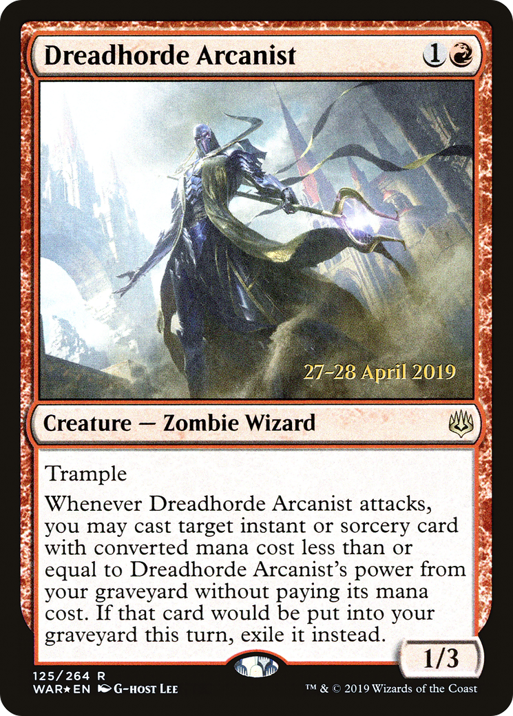 Dreadhorde Arcanist (125s) Foil - War of the Spark Promos