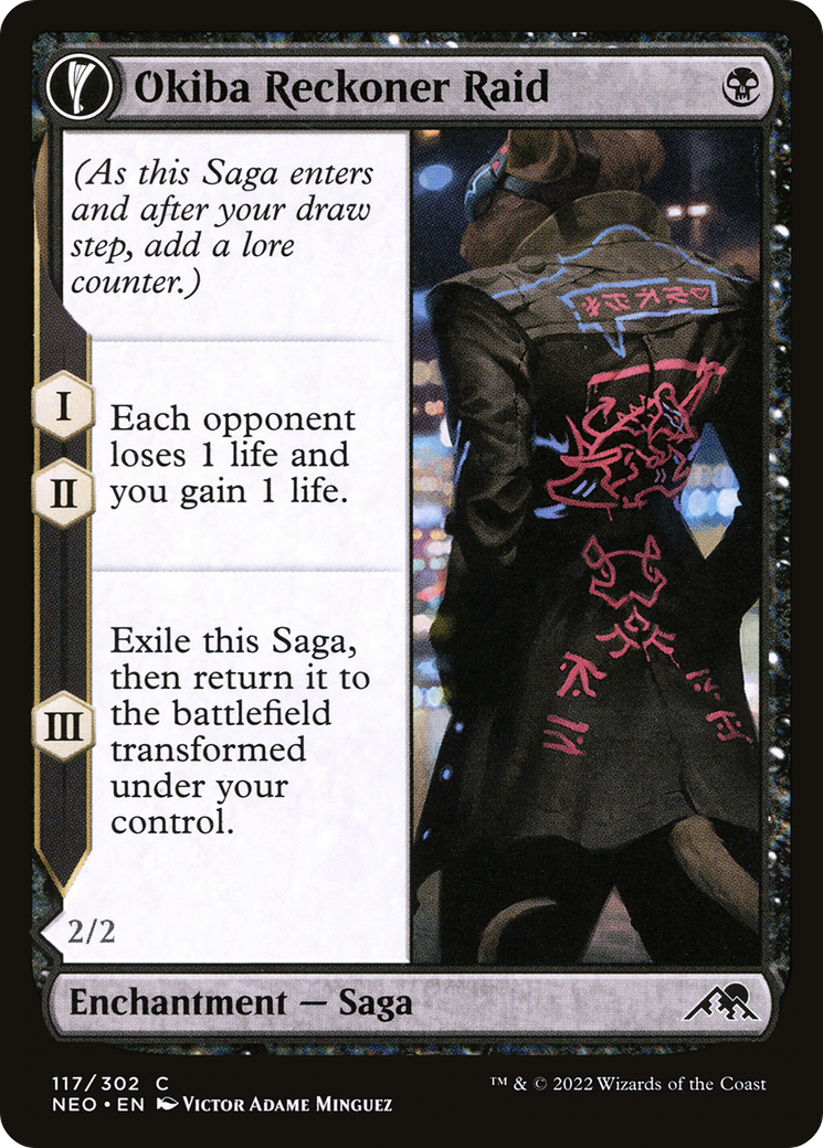 Okiba Reckoner Raid // Nezumi Road Captain (117) Foil - Kamigawa: Neon Dynasty