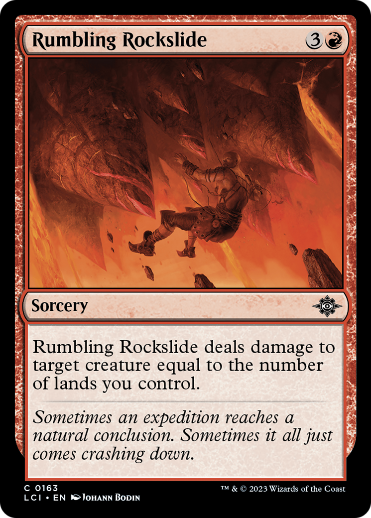 Rumbling Rockslide (163) Foil - The Lost Caverns of Ixalan