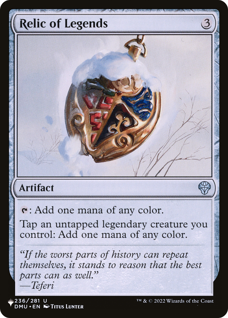 Relic of Legends (DMU-236) - The List
