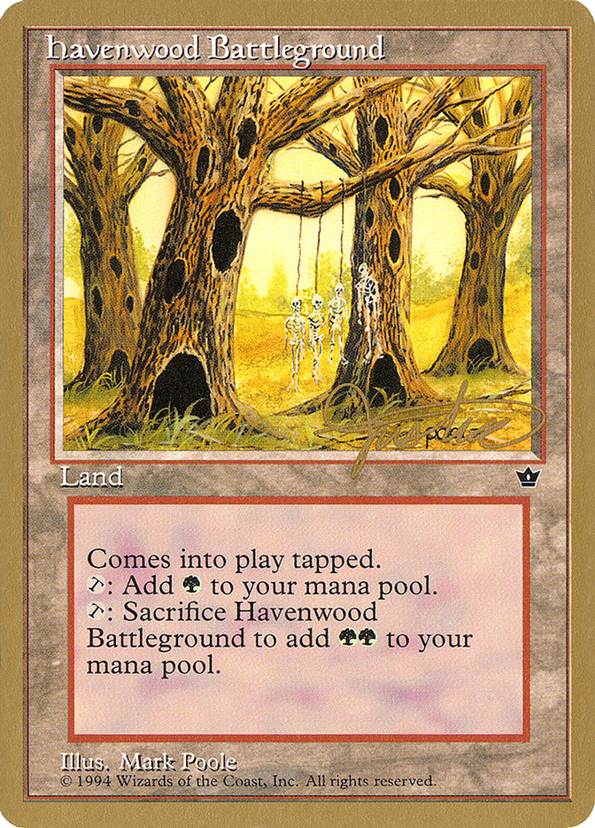 Havenwood Battleground (Mark Justice) [Pro Tour Collector Set] | Silver Goblin