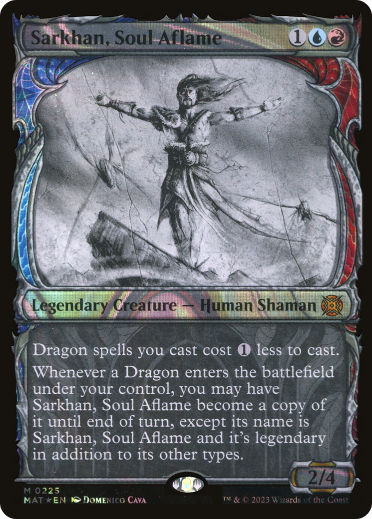 Sarkhan, Soul Aflame (Halo Foil) (Showcase) (225) Foil - March of the Machine: The Aftermath