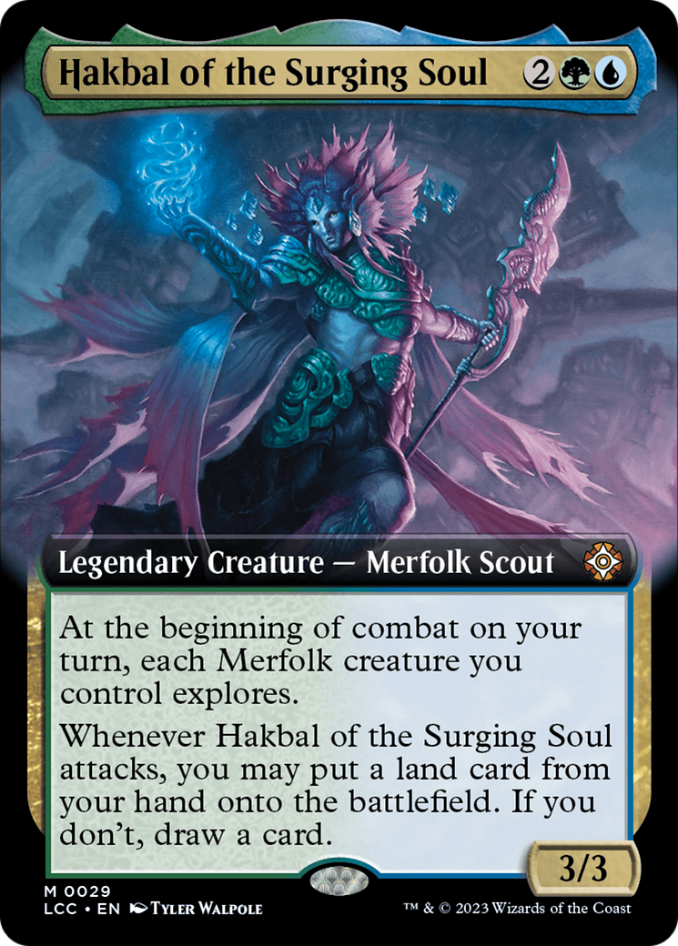 Hakbal of the Surging Soul (Extended Art) (029) Foil - The Lost Caverns of Ixalan Commander