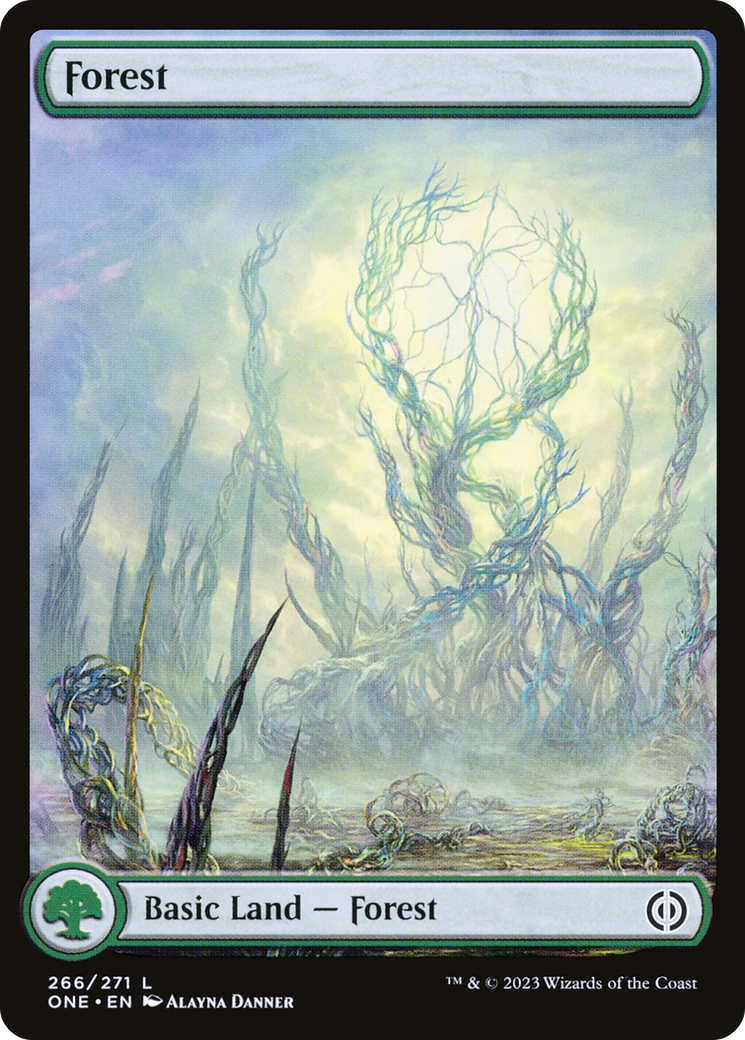 Forest (266) (Full-Art) [Phyrexia: All Will Be One] Foil
