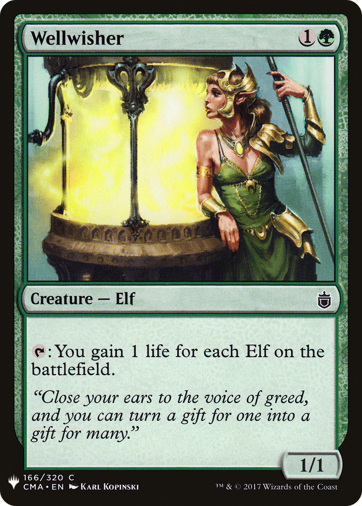 Wellwisher (CMA-166) - The List