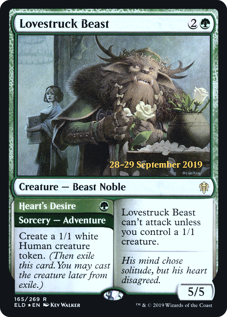 Lovestruck Beast (165) Foil - Throne of Eldraine Promos