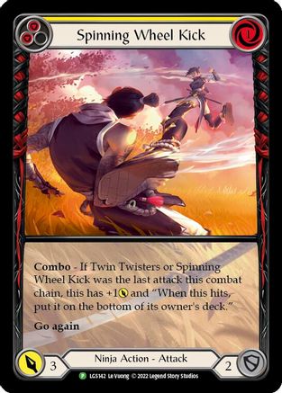 Spinning Wheel Kick (Yellow) (LGS142) Rainbow Foil - FaB Promos