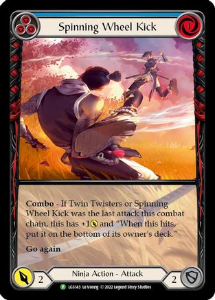 Spinning Wheel Kick (Blue) (LGS143) Rainbow Foil - FaB Promos