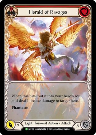 Herald of Ravages (Extended Art) (Red) (LGS153) Rainbow Foil - FaB Promos