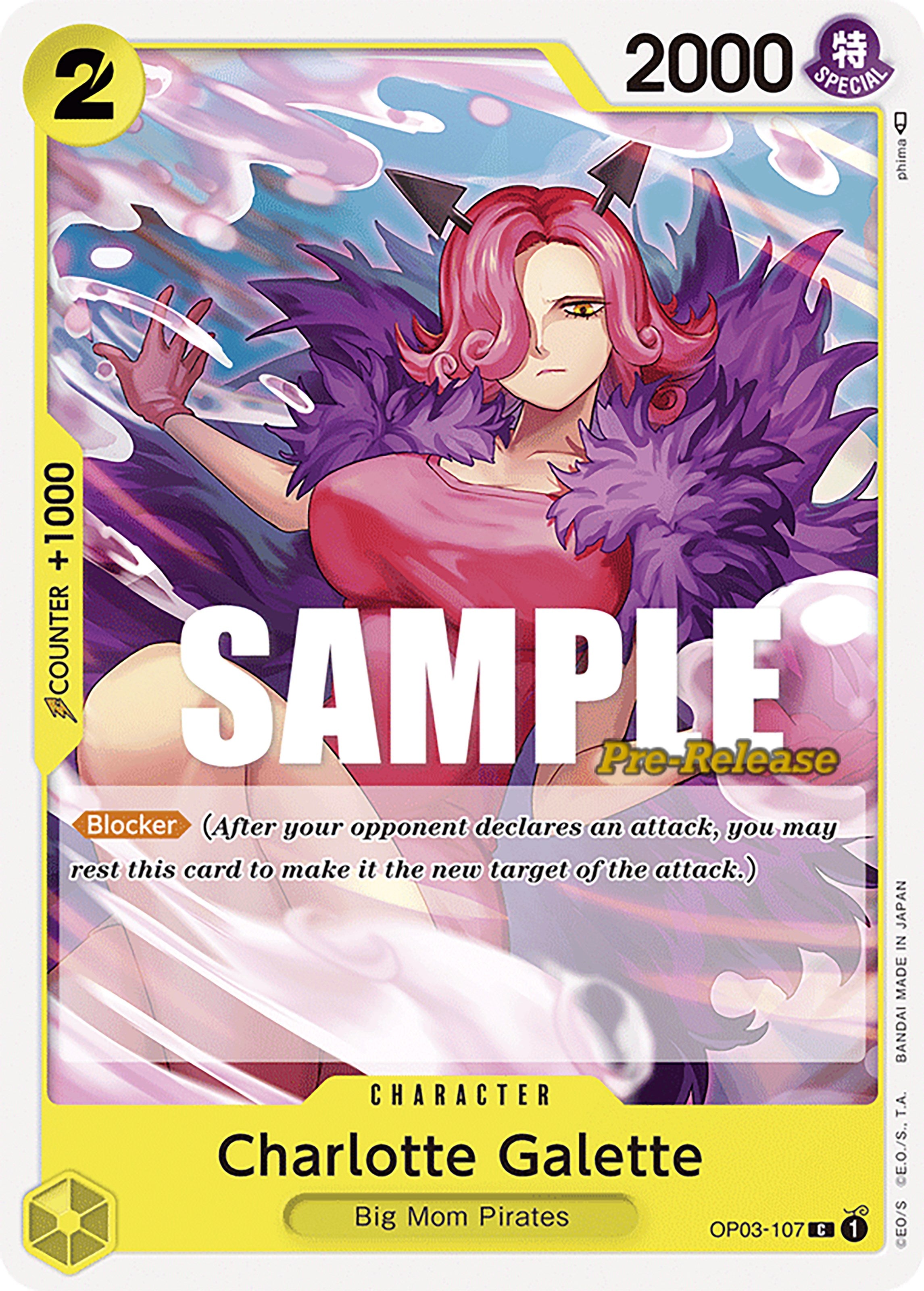 Charlotte Galette  (OP03-107) - Pillars of Strength Pre-Release Cards | Silver Goblin