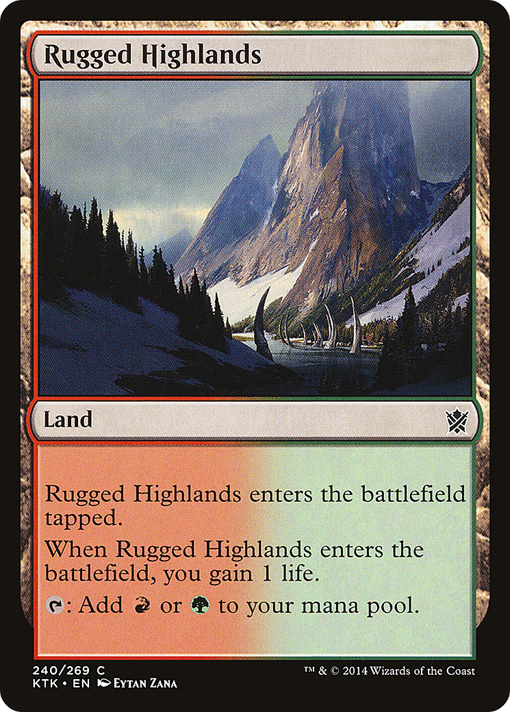 Rugged Highlands (240) - Khans of Tarkir