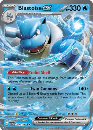 Blastoise ex - 009/165 (9) Holofoil - SV Scarlet & Violet 151