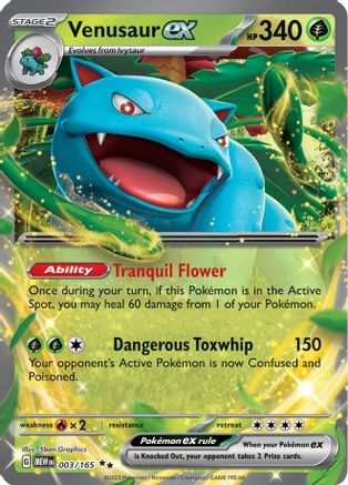 Venusaur ex (3) Holofoil - Scarlet & Violet 151