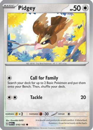 Pidgey (16) - SV Scarlet & Violet 151