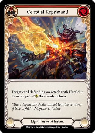 Celestial Reprimand (Red) (DTD038) Rainbow Foil - Dusk till Dawn