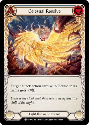Celestial Resolve (Blue) (DTD043) Rainbow Foil - Dusk till Dawn