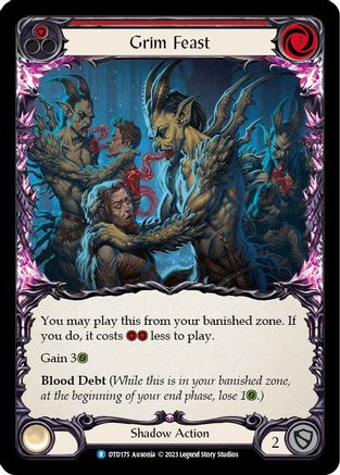 Grim Feast (Red) (DTD175) Rainbow Foil - Dusk till Dawn