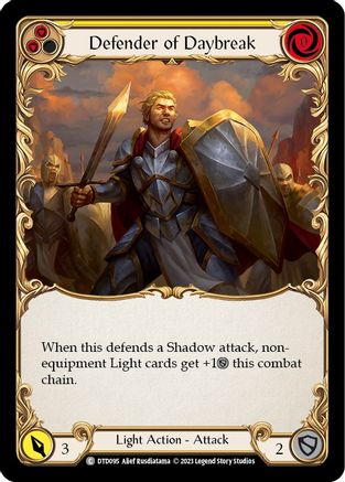 Defender of Daybreak (Yellow) (DTD095) Rainbow Foil - Dusk till Dawn