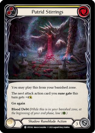 Putrid Stirrings (Yellow) (DTD162) Rainbow Foil - Dusk till Dawn