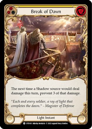 Break of Dawn (Yellow) (DTD101) Rainbow Foil - Dusk till Dawn