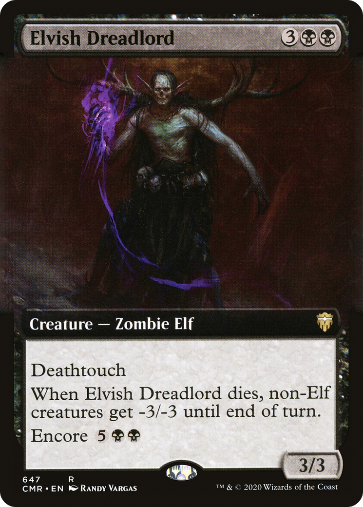 Elvish Dreadlord (Extended Art) (647) Foil - Commander Legends