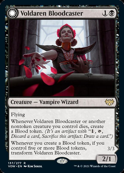 Voldaren Bloodcaster // Bloodbat Summoner (137) Foil - Innistrad: Crimson Vow