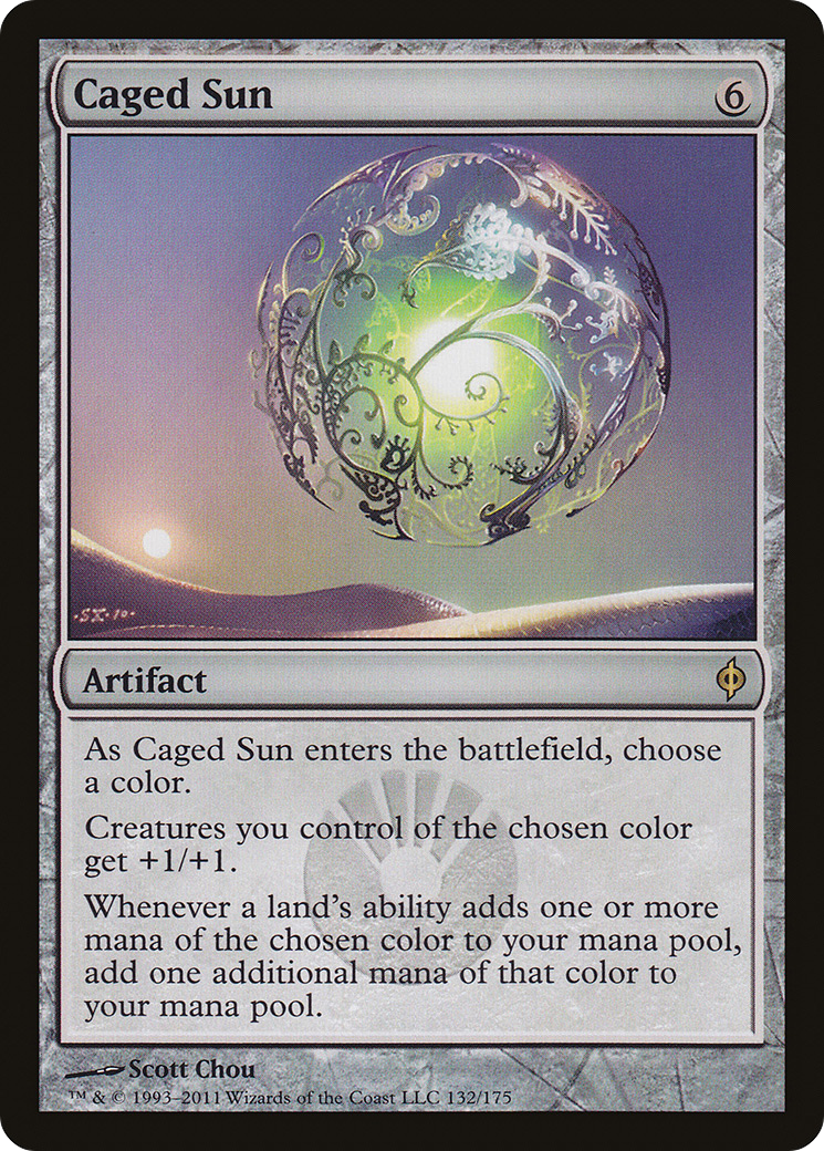 Caged Sun (132) Foil - New Phyrexia