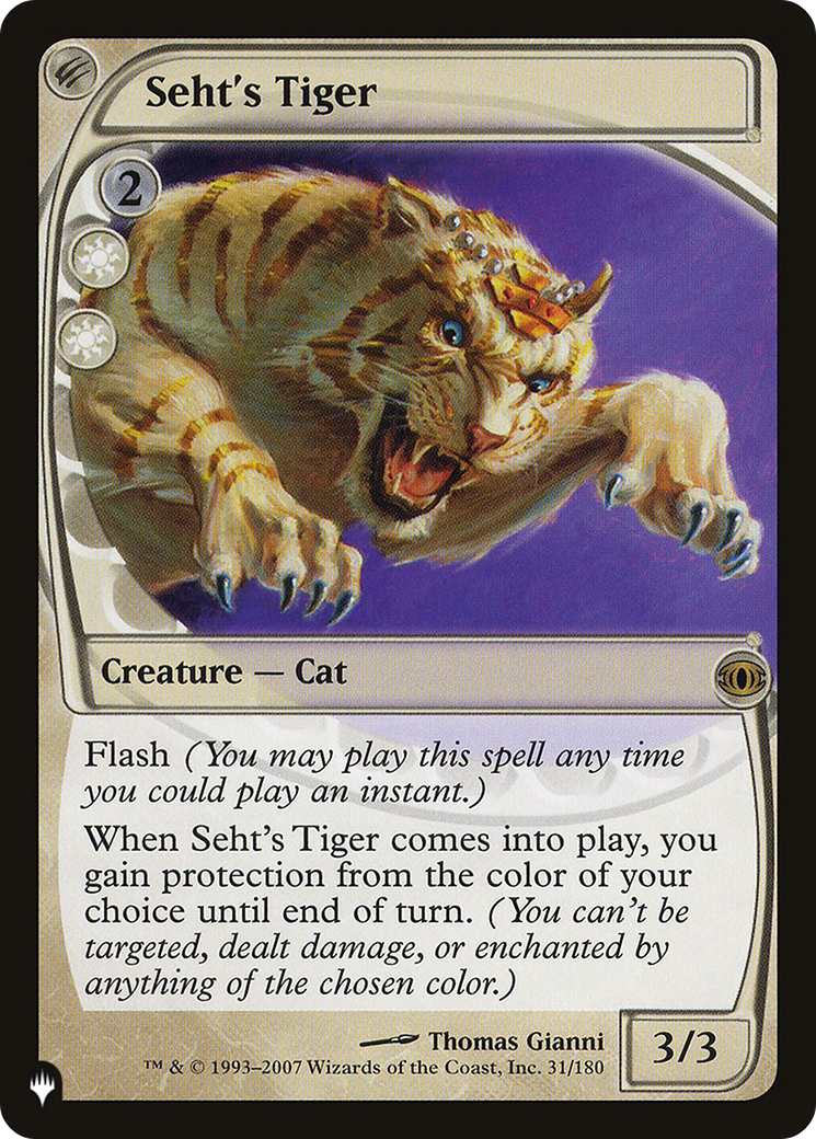 Seht's Tiger (FUT-31) - The List