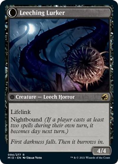 Curse of Leeches // Leeching Lurker (094) Foil - Innistrad: Midnight Hunt