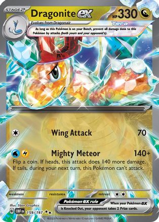 Dragonite ex (159) Holofoil - SV03 Obsidian Flames