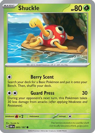 Shuckle (005/197) [Scarlet & Violet: Obsidian Flames] | Silver Goblin