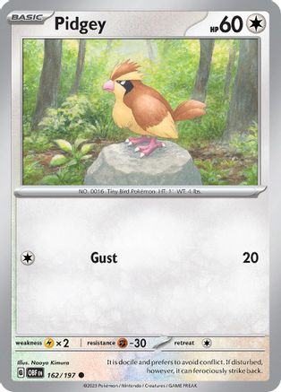Pidgey (162) - SV03 Obsidian Flames