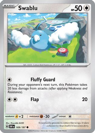 Swablu (169) Reverse Holofoil - Obsidian Flames