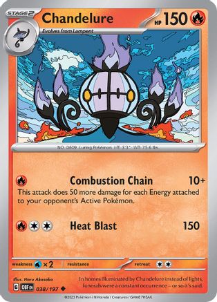 Chandelure (038/197) [Scarlet & Violet: Obsidian Flames] | Silver Goblin