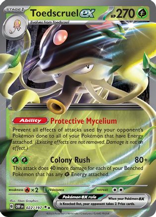 Toedscruel ex (22) Holofoil - Obsidian Flames