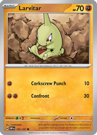 Larvitar (105/197) [Scarlet & Violet: Obsidian Flames] | Silver Goblin