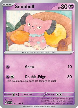 Snubbull (087/197) [Scarlet & Violet: Obsidian Flames] | Silver Goblin