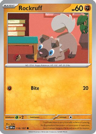 Rockruff (116/197) [Scarlet & Violet: Obsidian Flames] | Silver Goblin