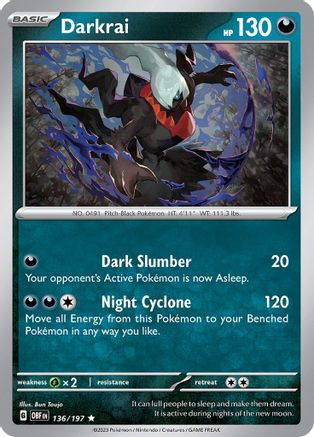 Darkrai (136) Holofoil - Obsidian Flames