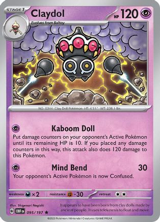 Claydol (95) Holofoil - Obsidian Flames