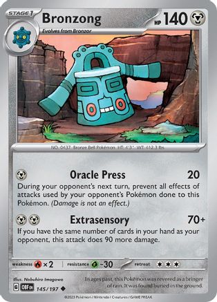 Bronzong (145/197) [Scarlet & Violet: Obsidian Flames] | Silver Goblin