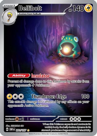 Bellibolt - 201/197 (201) Holofoil - SV03 Obsidian Flames