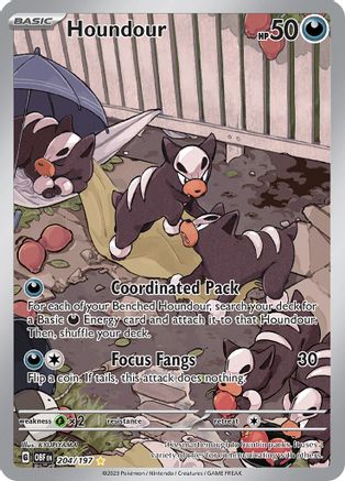 Houndour - 204/197 (204) Holofoil - SV03 Obsidian Flames